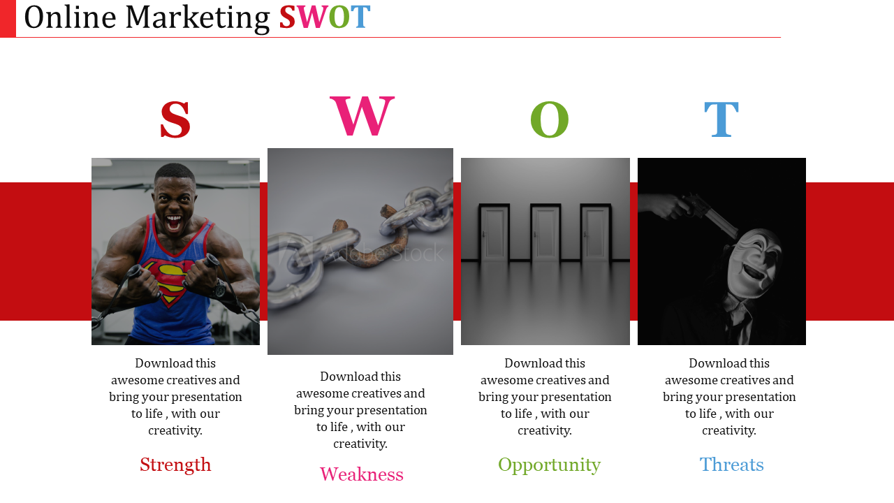 Four Node Picturized SWOT Analysis Download